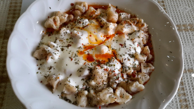 the Manti or Turkish dumplings