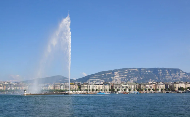 Jet d'Eau, den store fontæne i Genève