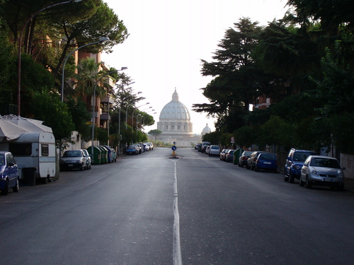 A Via Piccolomini optikai illúziója