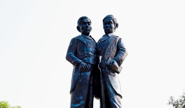 Memorijalna statua Changa i Enga - Distretto di Mueang Samut Songkhram | Secret World Trip Planner