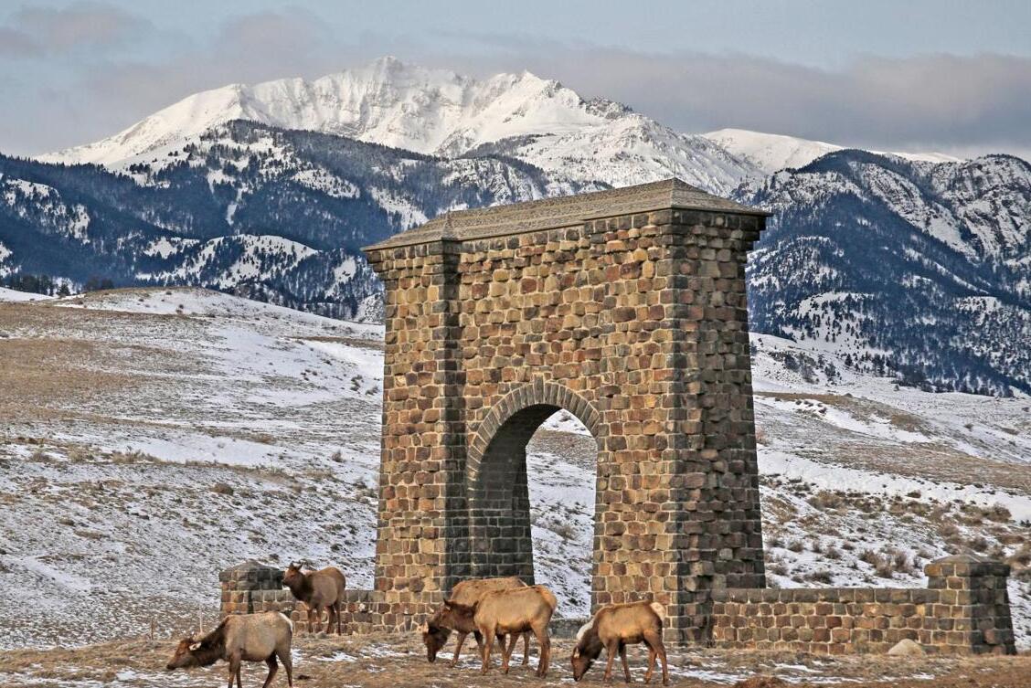Roosevelt arch é o ícone do Parque Nacional de Yellowstone. - Gardiner | Secret World Trip Planner
