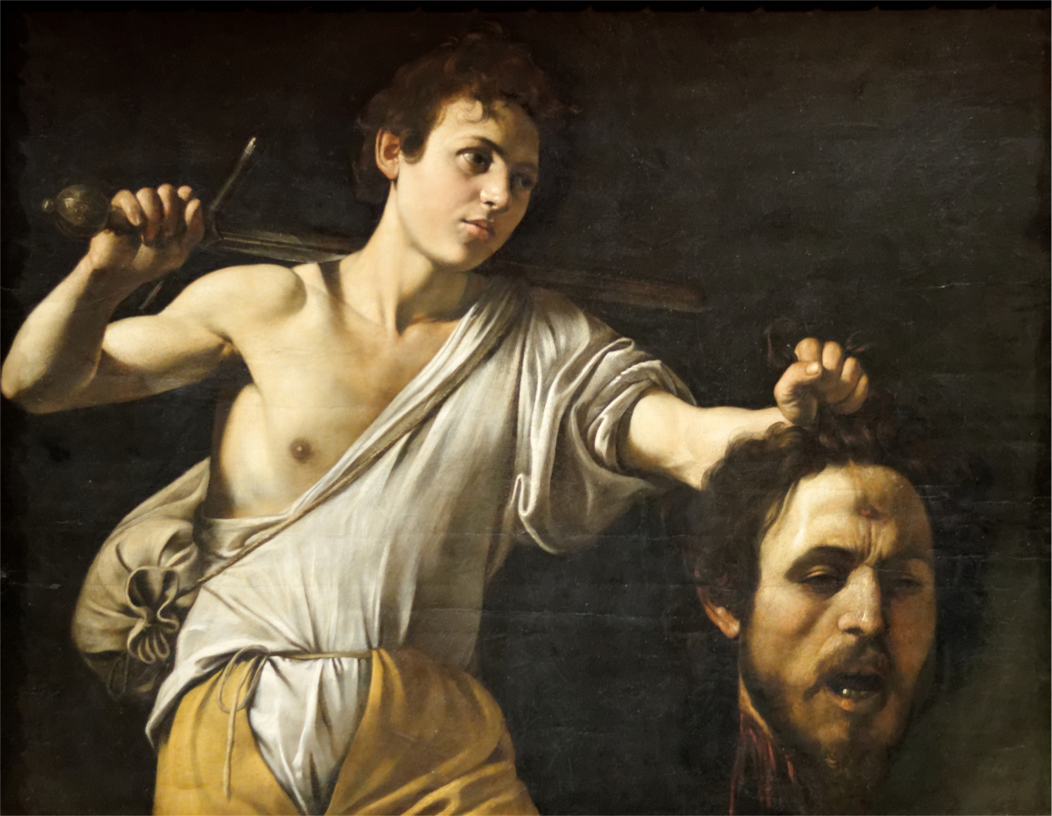 Bécs / Caravaggio: Dávid Góliát fej ...