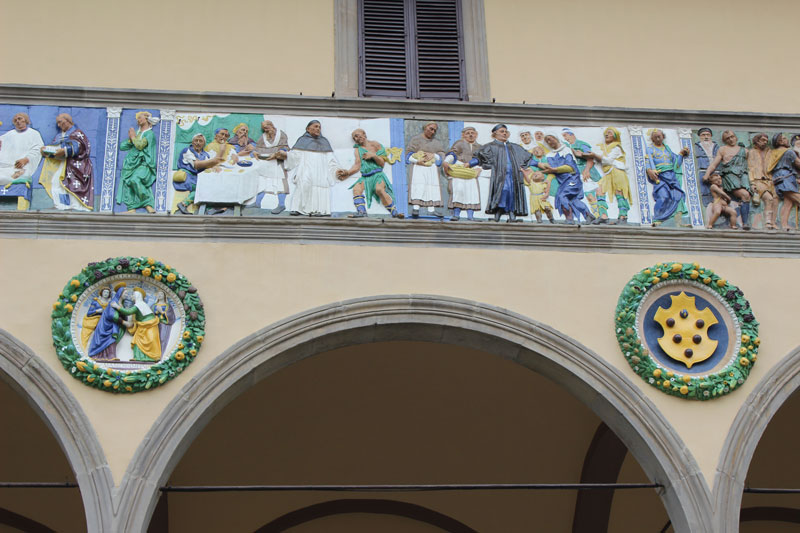 Della Robbia frieze of the Ospedale del  ...