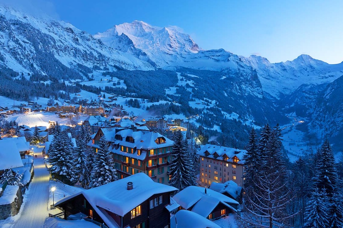 Wengen a falu fenséges kilátás nyílik a Jungfrau  - Lauterbrunnen | Secret World Trip Planner