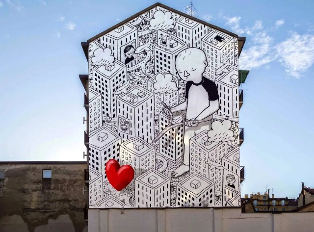 Mural saka Millo - Torino | Secret World Trip Planner