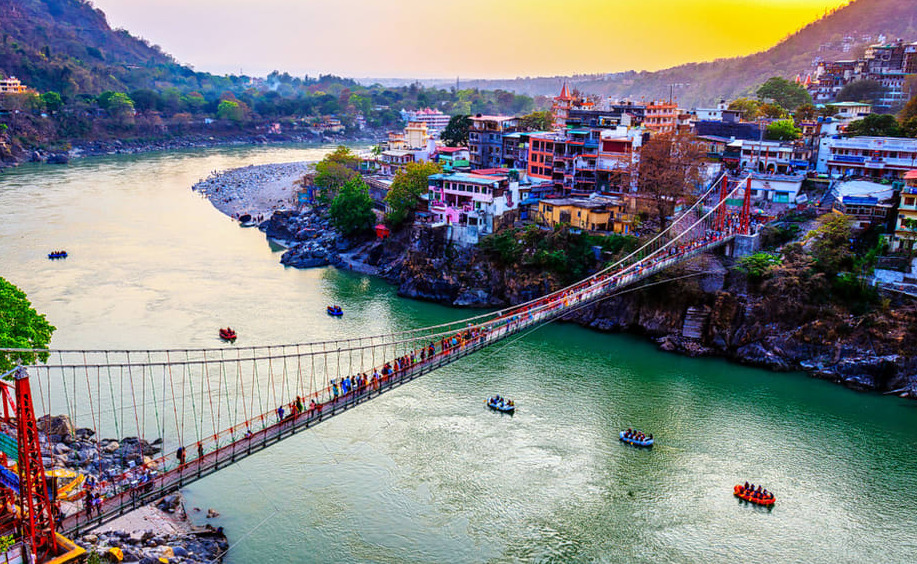 Jezhman Jhula preko reke Ganges.  - Rishikesh | Secret World Trip Planner