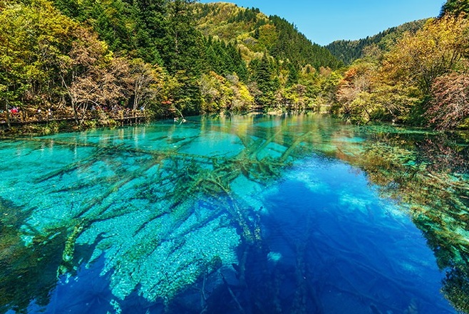 Tasik di Jiuzhaigou Taman Nasional di Cina | Secret World Trip Planner